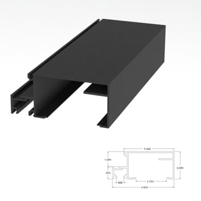 201BRHM - 2 X 4.5 Horizontal Mullion