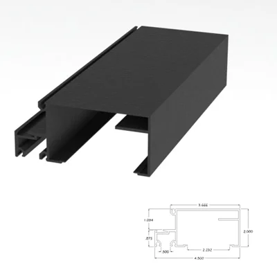 201BRHM - 2 X 4.5 Horizontal Mullion