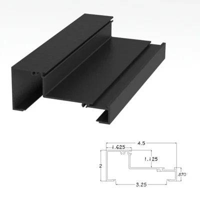 250BRHM - 2 X 4.5 Horizontal Mullion