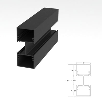 250BRVM - 2 X 4.5 Vertical Mullion