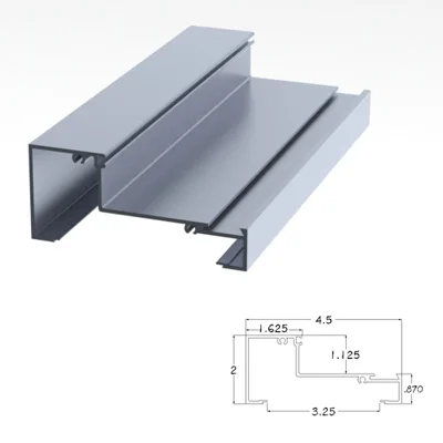 250CLHM - 2 X 4.5 Horizontal Mullion