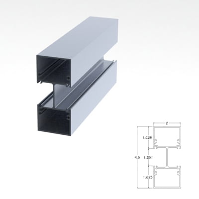 250CLVM - 2 X 4.5 Vertical Mullion