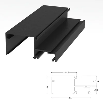 251BRHM - 2 X 4.5 Horizontal Mullion
