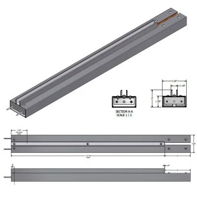 36FHBS - 36 Floating Header Brushed S/S
