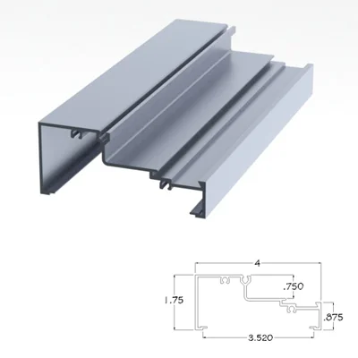 400CLHM - 1.75 X 4 Horizontal Mullion