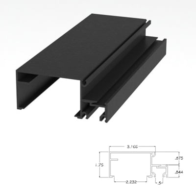 401BRHM - 1.75 X 4 Horizontal Mullion