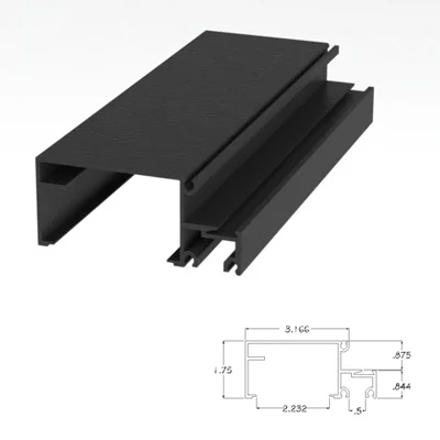 401BRHM - 1.75 X 4 Horizontal Mullion