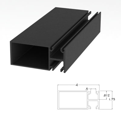 401BRVM - 1.75 X 4 Vertical Mullion