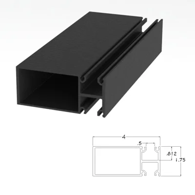 401BRVM - 1.75 X 4 Vertical Mullion