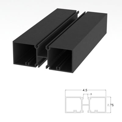 450BRVM - 1.75 X 4.5 Vertical Mullion