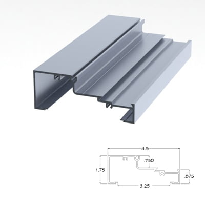450CLHM - 1.75 X 4.5 Horizontal Mullion