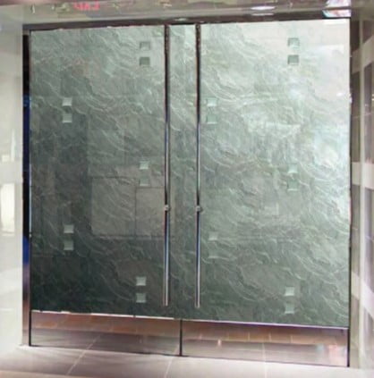 Custom Gluechip Glass Doors