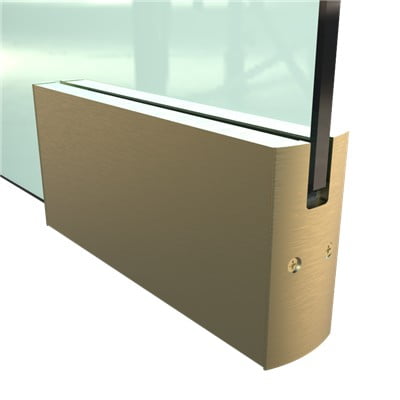 Door Rail Patch Fitting Square Satin Brass