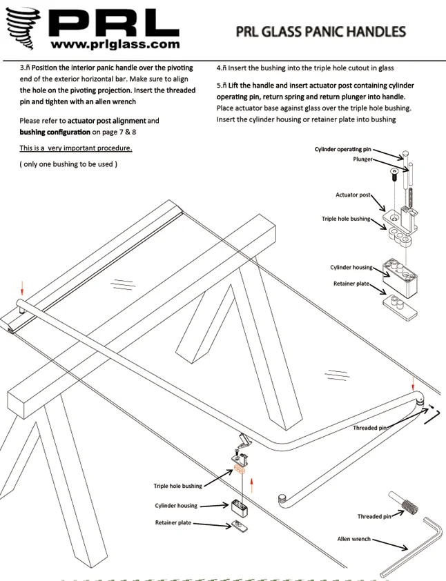 PRL Glass Panic Door Technical Support