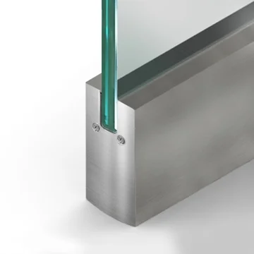 Wet Set Door Rail Square Clear Anodize