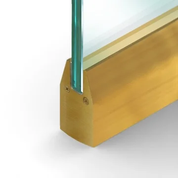 Wet Set Door Rail Tapered Satin Brass